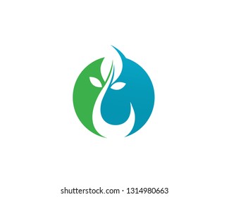 Water drop logo template illustration