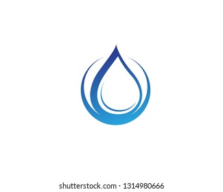 Water drop logo template illustration