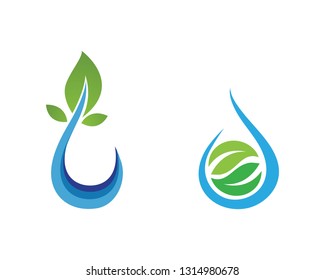 Water drop logo template illustration