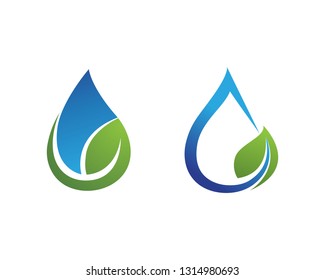 Water drop logo template illustration