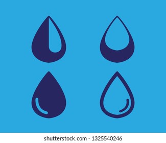 Water drop logo template illustration