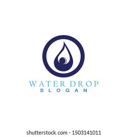 Water drop logo template illustration - Vector