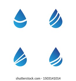Water drop logo template illustration - Vector