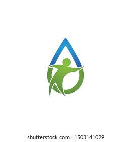 Water drop logo template illustration - Vector