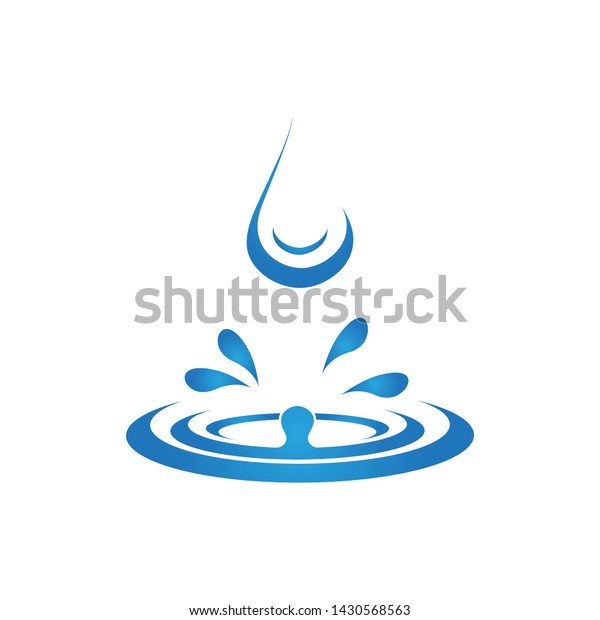 Water Drop Logo Template Illustration Stock Vector (Royalty Free ...