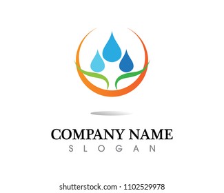 water drop Logo Template vector illustration design

