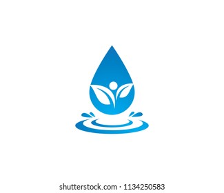 water drop Logo Template vector illustration design