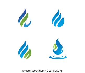 Wassertropfen Logo Vorlage Vektorgrafik Design