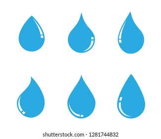 Water Drop Icon Vector Logo Template Stock Vector (Royalty Free) 1667405371