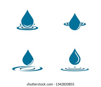 Water Drop Logo template vector icon illustration design 