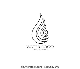 Water drop logo template - Vector