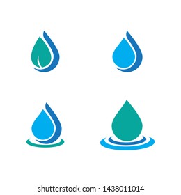 Water drop Logo. Template. vector illustration design.