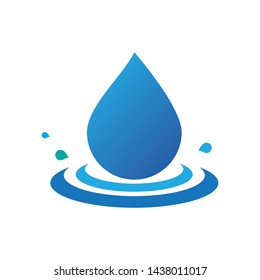 Water drop Logo. Template. vector illustration design.