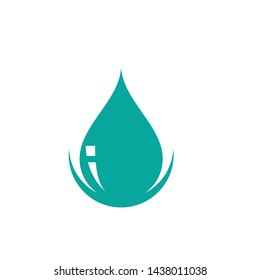 water drop Logo. Template. vector illustration design.