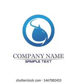 water drop Logo Template vector illustration design

