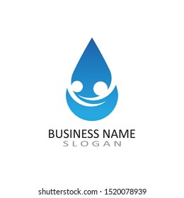 water drop Logo Template vector illustration design