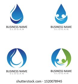 water drop Logo Template vector illustration design