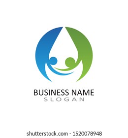 water drop Logo Template vector illustration design