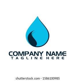 water drop Logo Template vector illustration design, Natural essential oil logo concept