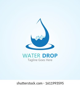 Water drop Logo Template vector illustration design