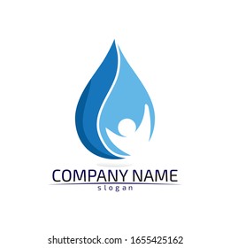 water drop Logo Template vector illustration design