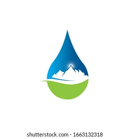 Water drop Logo Template vector illustration design