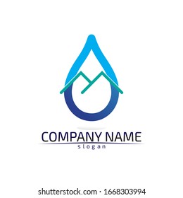 water drop Logo Template vector illustration design
