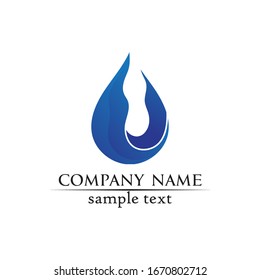 water drop Logo Template vector illustration design
