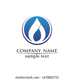 diseño de ilustración vectorial de plantillas de logotipos de gota de agua
