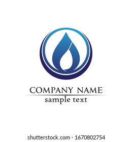 water drop Logo Template vector illustration design
