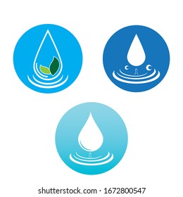 water drop Logo Template vector illustration design