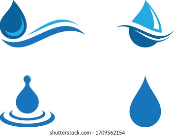 Water drop Logo template vector design