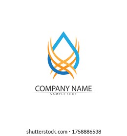 Water drop Logo Template vector illustration design