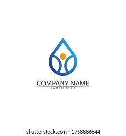 Water drop Logo Template vector illustration design