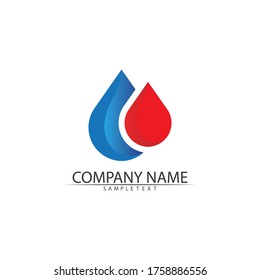 Water drop Logo Template vector illustration design