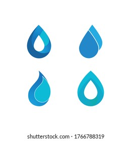 Diseño vectorial del logotipo de caída de agua