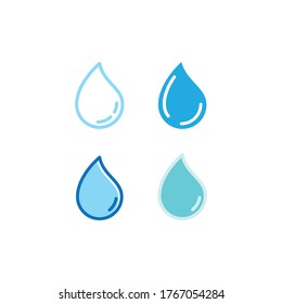 ilustración vectorial de plantillas de logotipo de caída de agua