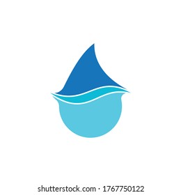 Water drop Logo template vector design