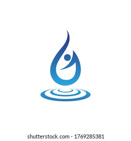 Water drop Logo Template vector illustration design