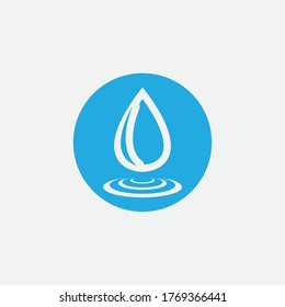 Diseño de ilustraciones vectoriales de plantillas de logotipos de caídas de agua