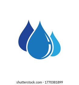 Diseño de ilustraciones vectoriales de plantillas de logotipos de caídas de agua