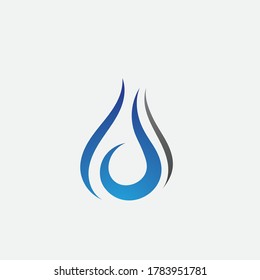 Diseño de ilustraciones vectoriales de plantillas de logotipos de caídas de agua