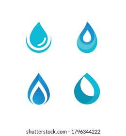 diseño de ilustraciones vectoriales de plantillas de logotipo de caída de agua