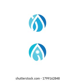 Diseño de ilustraciones vectoriales de plantillas de logotipos de caídas de agua
