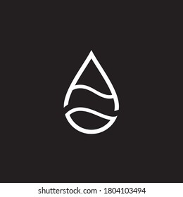 water drop Logo Template vector illustration design letter A