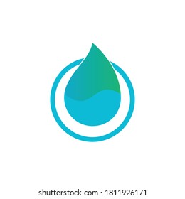 diseño de ilustraciones vectoriales de plantillas de logotipo de caída de agua