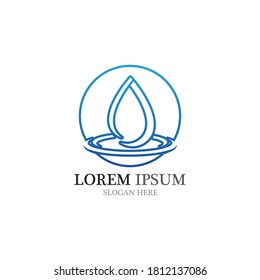 Water drop Logo Template vector illustration design