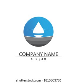 Water drop Logo Template vector illustration design