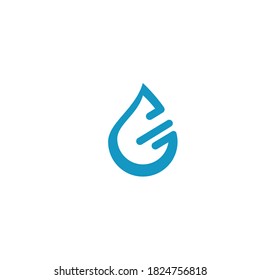 Diseño de ilustraciones vectoriales de plantillas de logotipos de caídas de agua