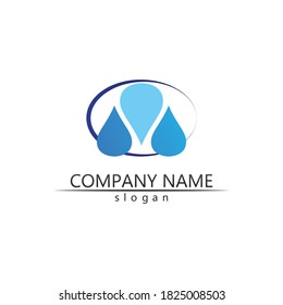 Water drop Logo Template vector illustration design